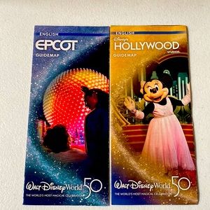 Disney World Collectible park maps during the 50th anniversary celebration.